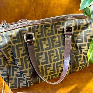 *Vintage* FENDI Zucca Canvas Boston